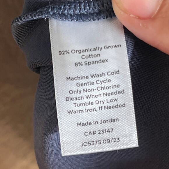 Haven Women's Gray Polished Lounge Split-Neck Dress Elbow Sleeve Size Medium - Picture 4 of 5